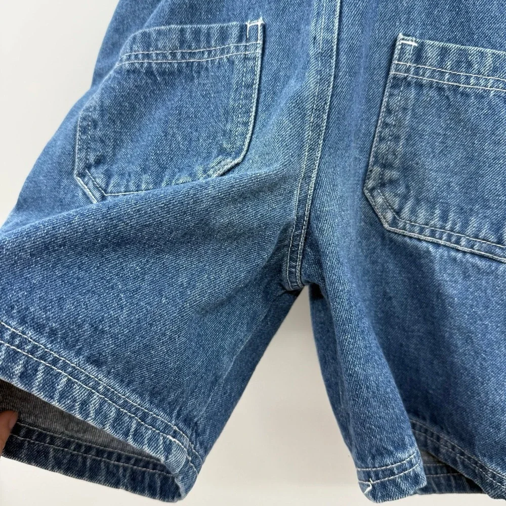 Vintage Blue's Clues 5t Denim Bib Shortalls Overalls‎ Toddler Embroidered Blue